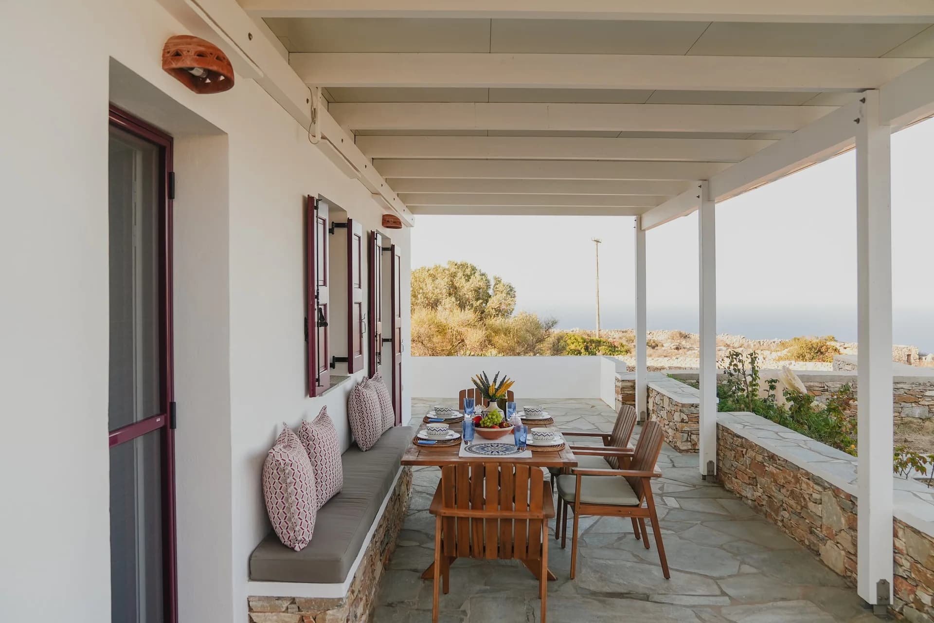Onar Traditional Villa veranda with sea view