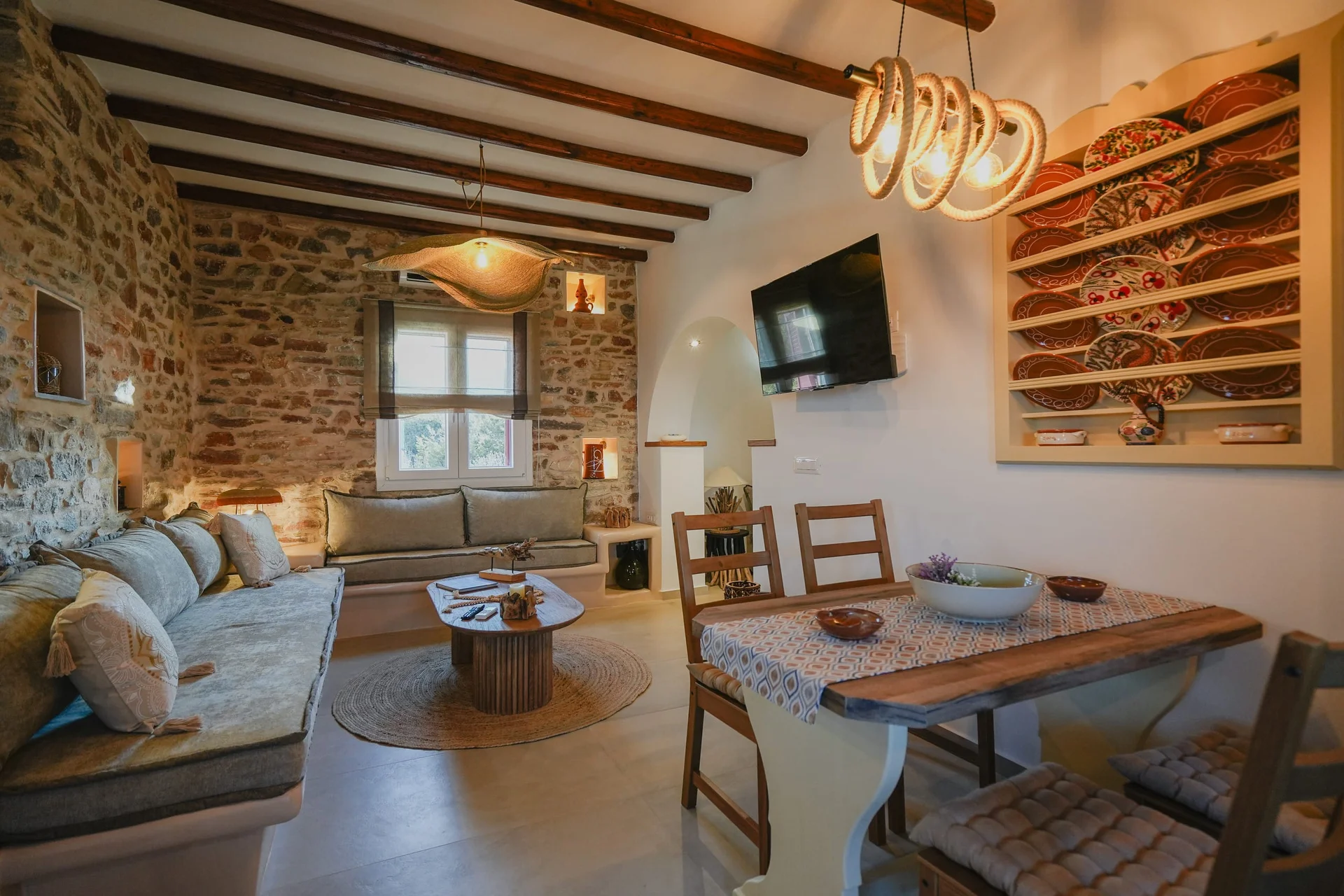 Living Room - Onar Stone Villa